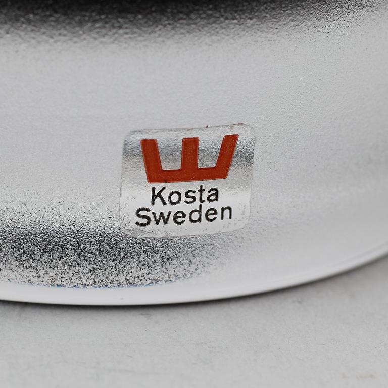 BORDSLAMPA, glas, Ove Sandeberg, Kosta, signerad.