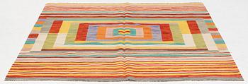 Rug, kilim, modern, approx. 203 x 196 cm.