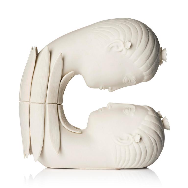 Stig Lindberg, "Narcissus", a parian porcelain sculpture, Gustavsberg 1970s, from the "Figurin" series, ed. 375/500.