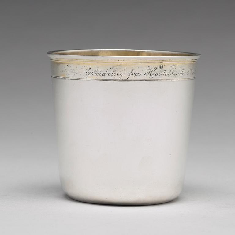 Niels Jonsen, bägare, silver, Köpenhamn 1725-1726.