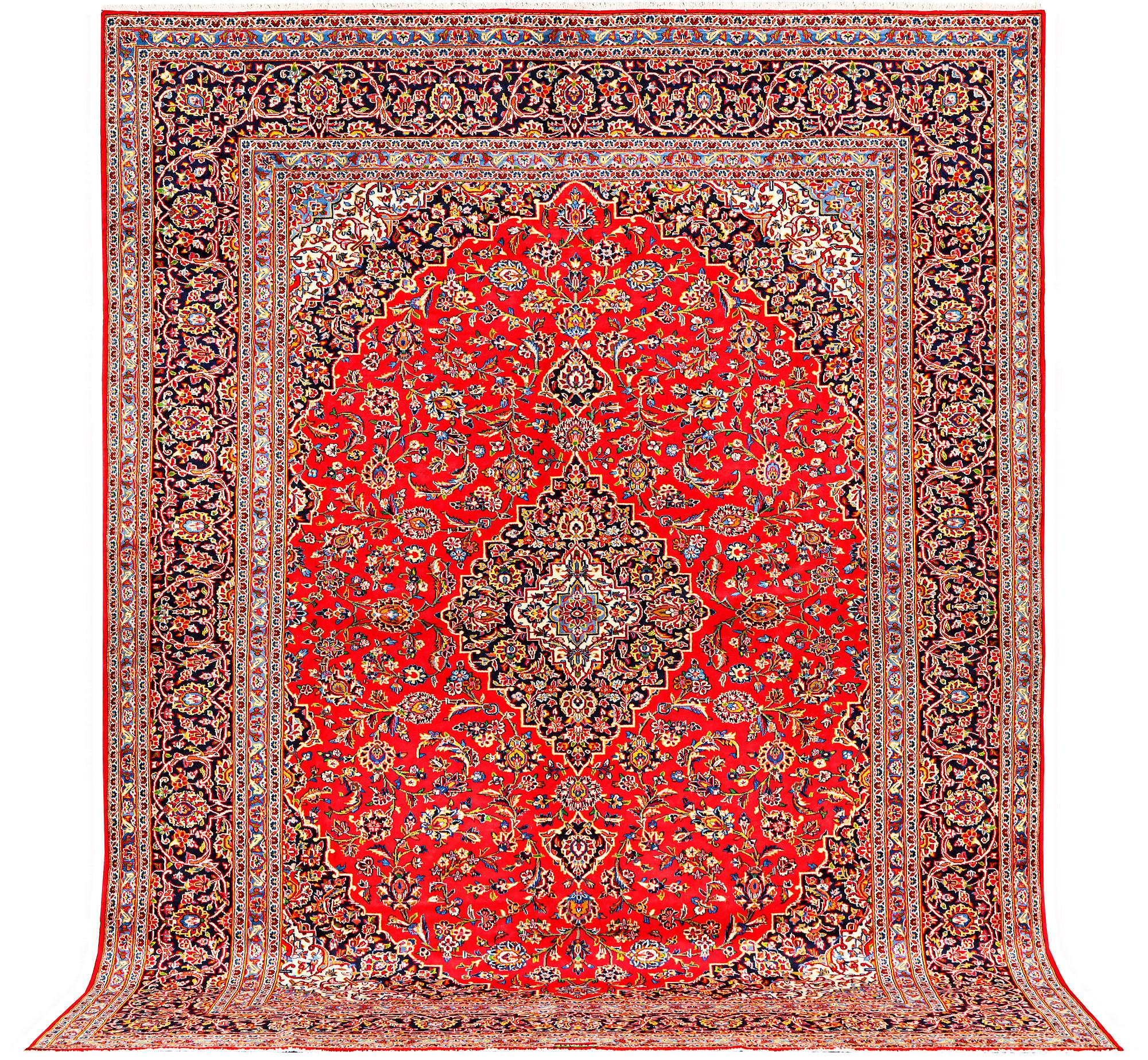 A Kashan carpet, c. 388 x 295 cm.
