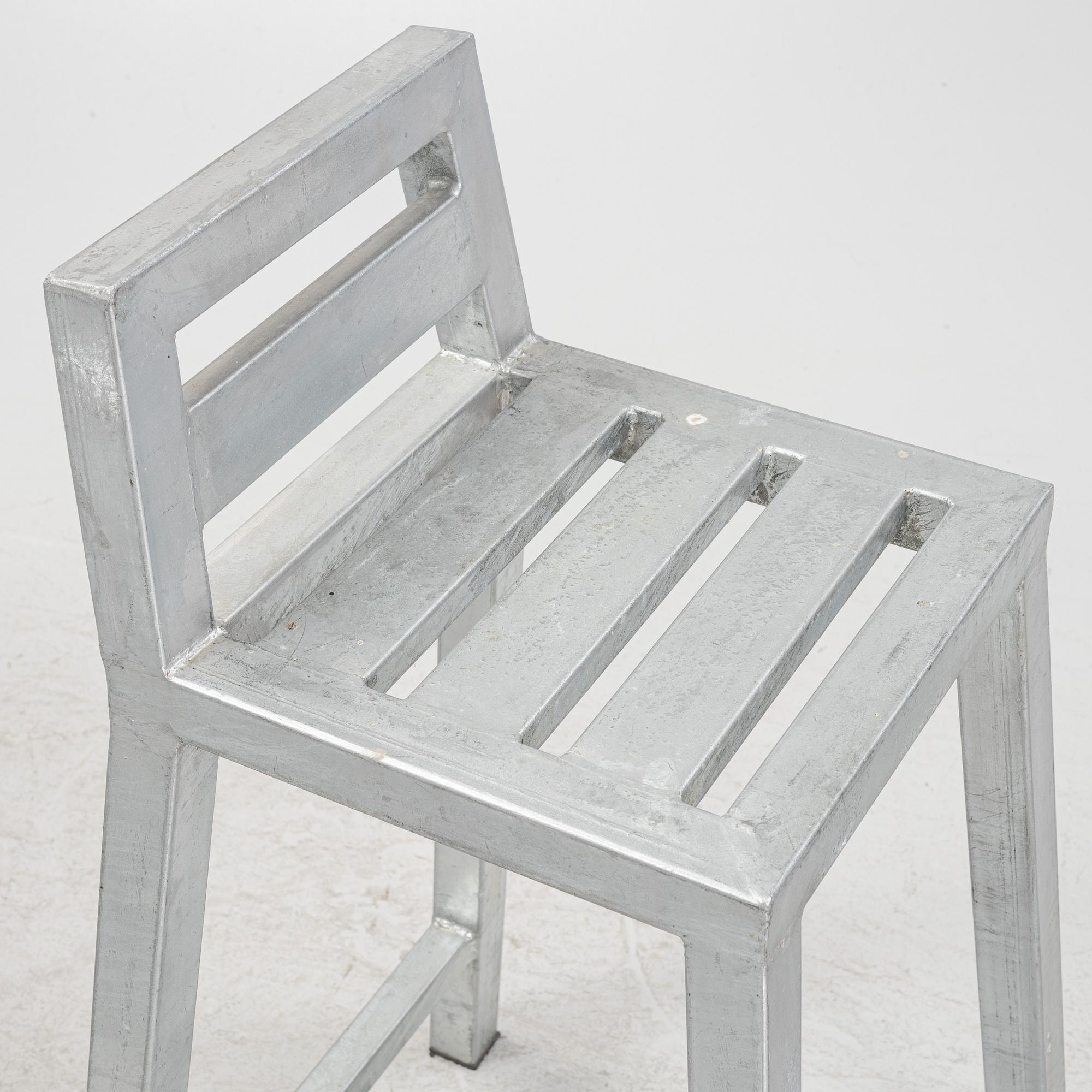 6 galvanized barstools by A2 living.