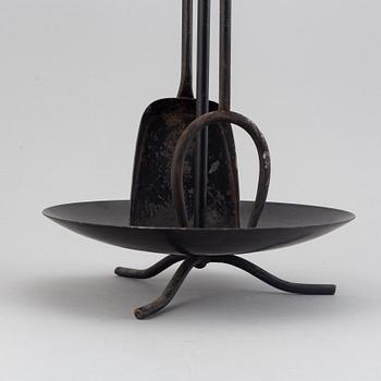 Gunnar Ander, a fireplace stand of three parts, Ystad Metall.