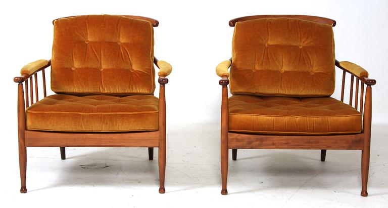 FÅTÖLJER, ett par, "Skrindan", Kerstin Hörlin Holmquist, OPE-möbler.