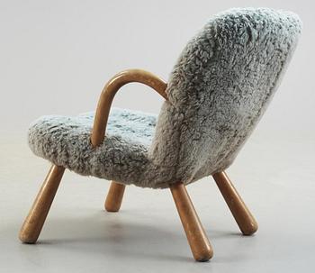 FÅTÖLJ, "Clam Chair" / "Muslinge", Philip Arctander, tillskriven, 1940/50-tal.