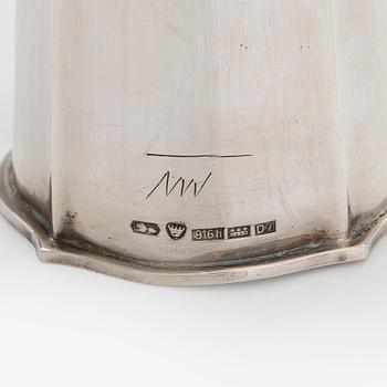Tapio Wirkkala, a pair of 1950s silver TW-2 vases, Kultakeskus, Hämeenlinna 1957.