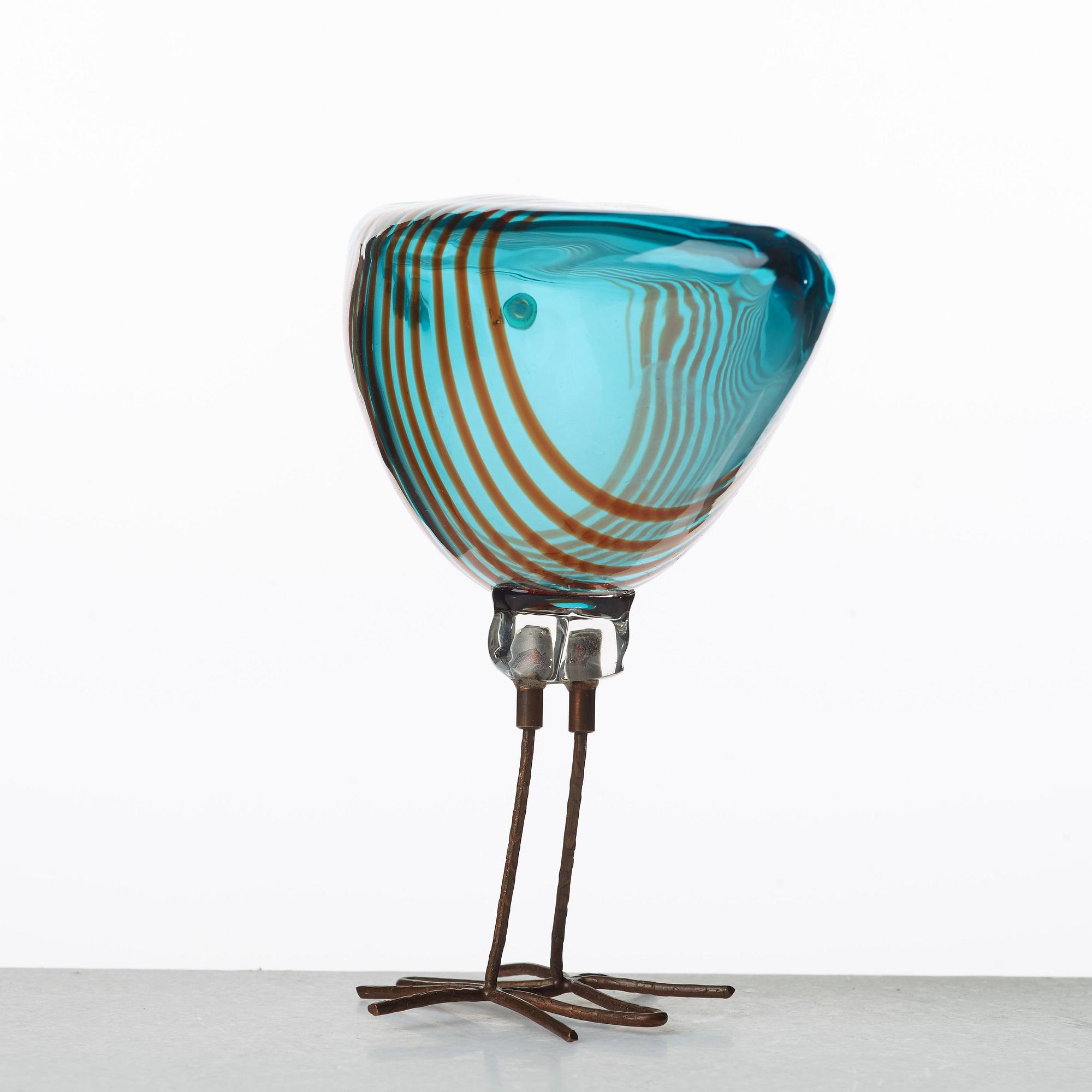 Alessandro Pianon, fågel, "Pulcino", Vistosi, Italien 1960-tal.