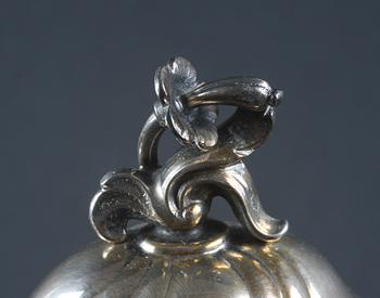 KAFFESERVIS, 3 delar, silver, C G Hallberg 1955-1956.