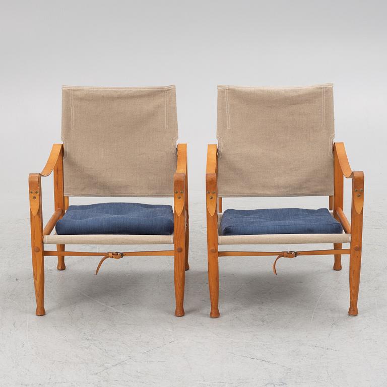 Kaare Klint, fåtöljer, ett par, "Safari Chair", Rud. Rasmussen, Danmark.