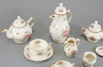 TE- SAMT KAFFESERVIS, 61 delar, porslin, Sanssouci, Rosenthal, Tyskland, 1900-talets andra hälf.