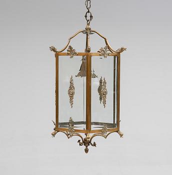 TAKLYKTA, mässing, 1900-talets första hälft. Höjd ca 70 cm.