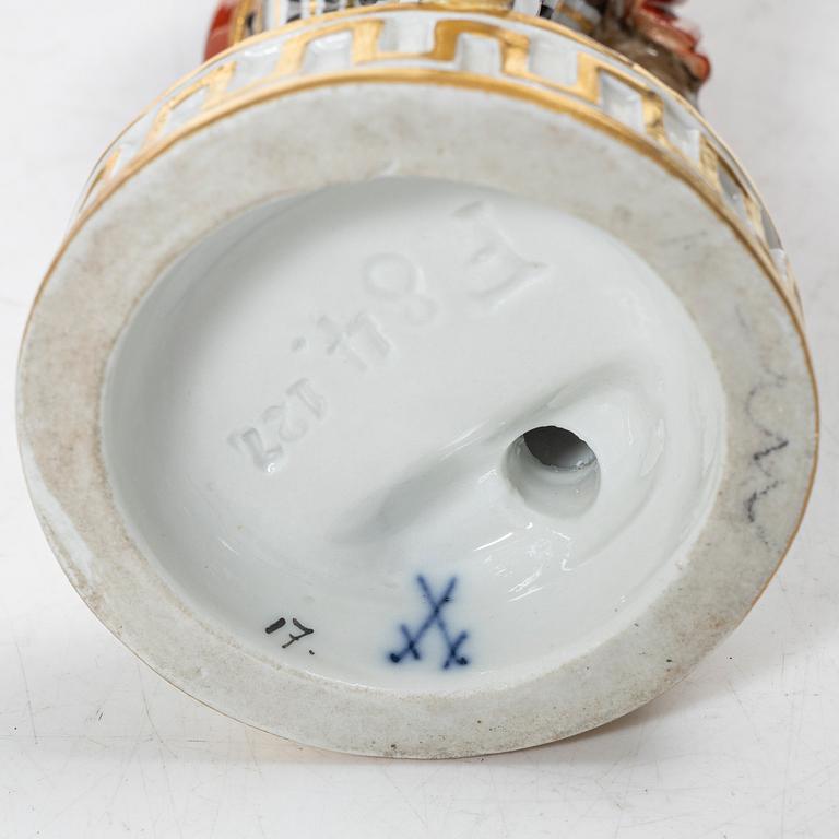 Two porcelain figurines, including one after Michel Victor Acier, Meissen, Germany, 19th century/around 1900.