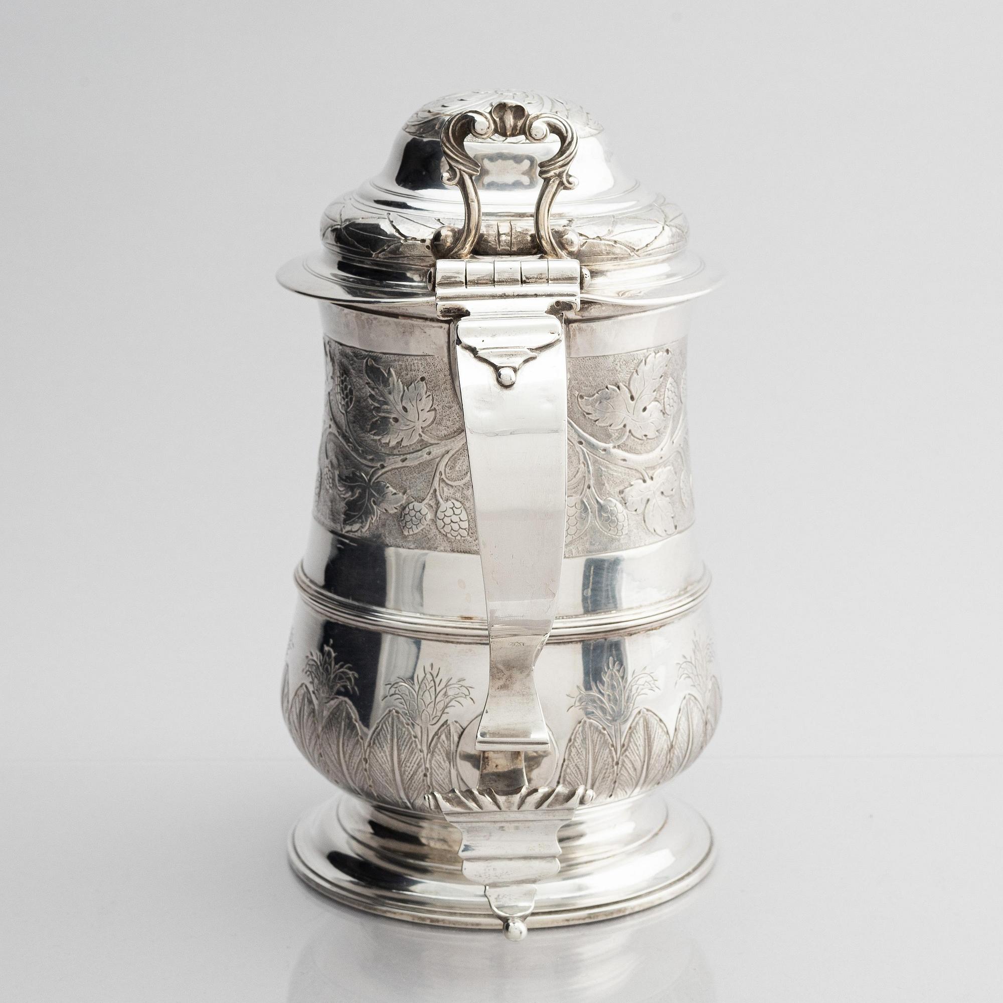 John Moore, dryckeskanna, silver, London 1759.
