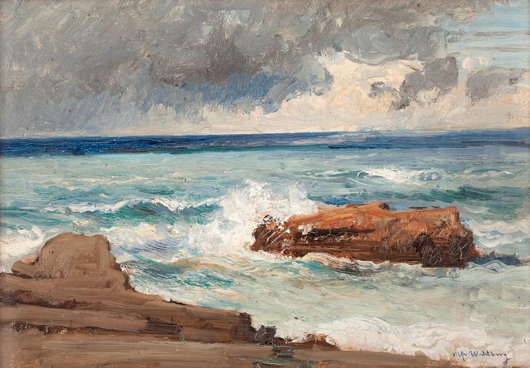 Alfred Wahlberg, "Havsstrand (Biarritz)".