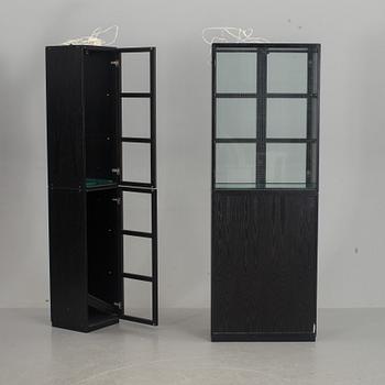 VITRINSKÅP, 2 st, "BOOK",  Titti Fabiani, Italien, 1980-tal.