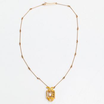 Björn Weckström, Halsband "Magisk pärla", 14K guld och odlad pärla. Pekka Anttila Kruunu-Koru/Lapponia 1965.