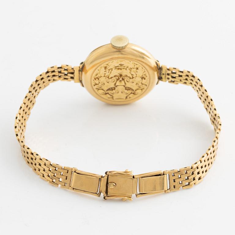 Armbandsur, 18K guld, 26 mm.