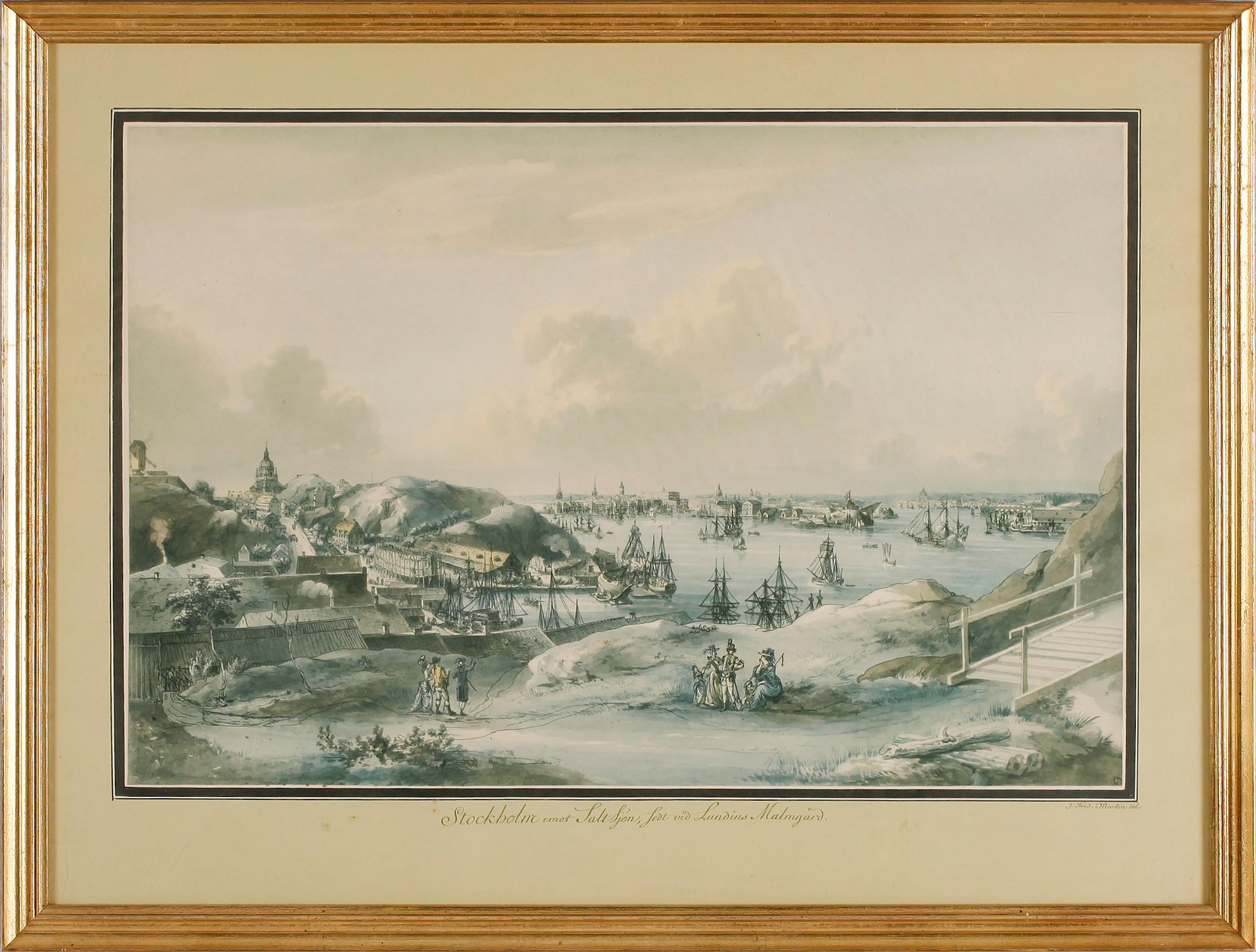 LITOGRAFISKA TRYCK, 6 st, efter JF Martin.