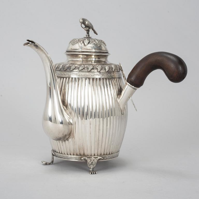 MAGNUS FRYBERG, kaffekanna, silver, empire, Jönköping, 1828.