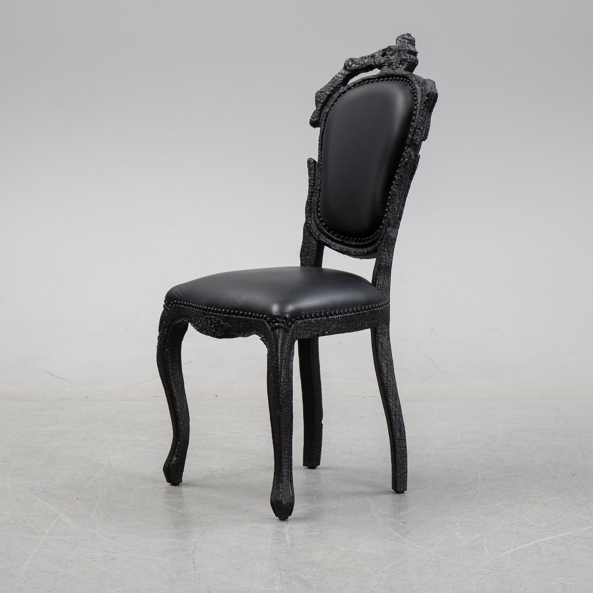 Maarten Baas, a promotional "Smoke dining chair" for Moooi,  after 2002.