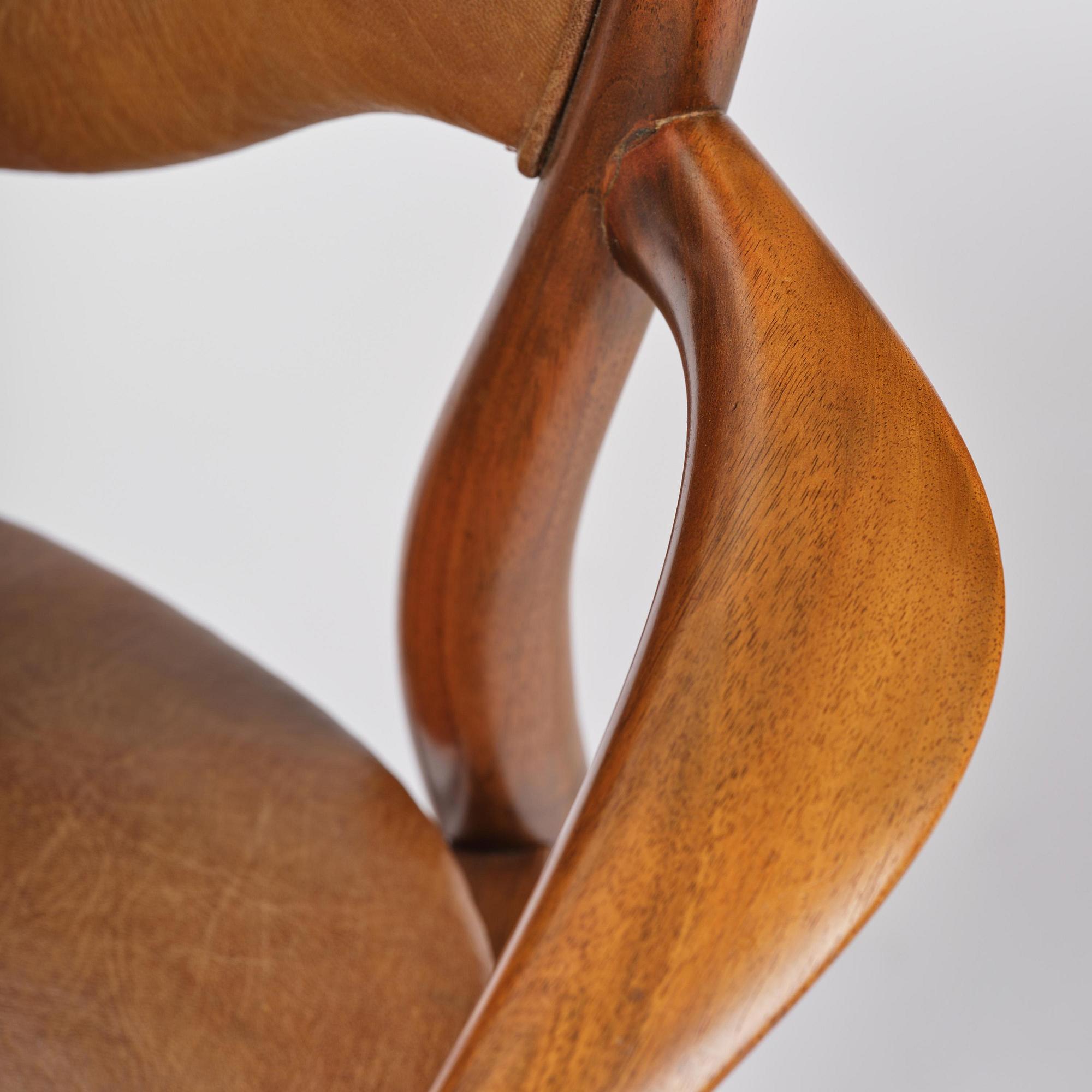 Finn Juhl, a set of four chairs and a pair of armchairs, model "Bo-63" and "Bo-72", Bovirke, Denmark, 1950s-60s.