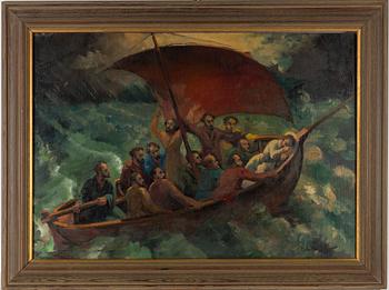 Philippe de Rougemont, Jesus and His Disciples on a Boat on the Sea of Galilee.
