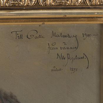 NILS ASPLUND, oil on canvas, signed and dated 1897.