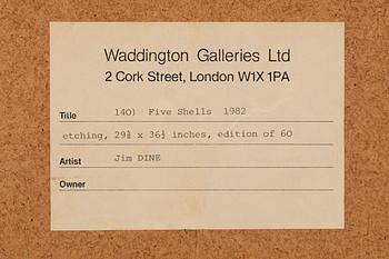 Jim Dine, "FIVE SHELLS", 1982.