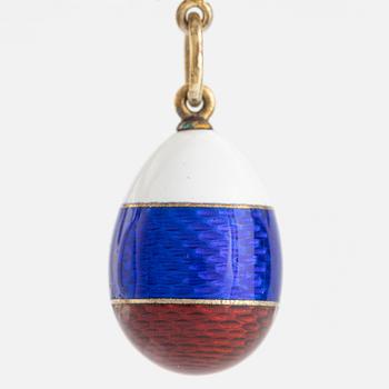 Necklace with 22 miniature Easter eggs, one of which is by Carl Fabergé.
