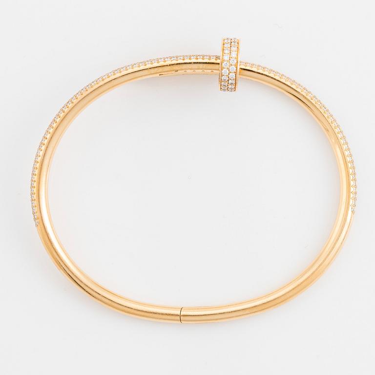 Cartier armband "Juste un Clou" 18K guld med runda briljantslipade diamanter.