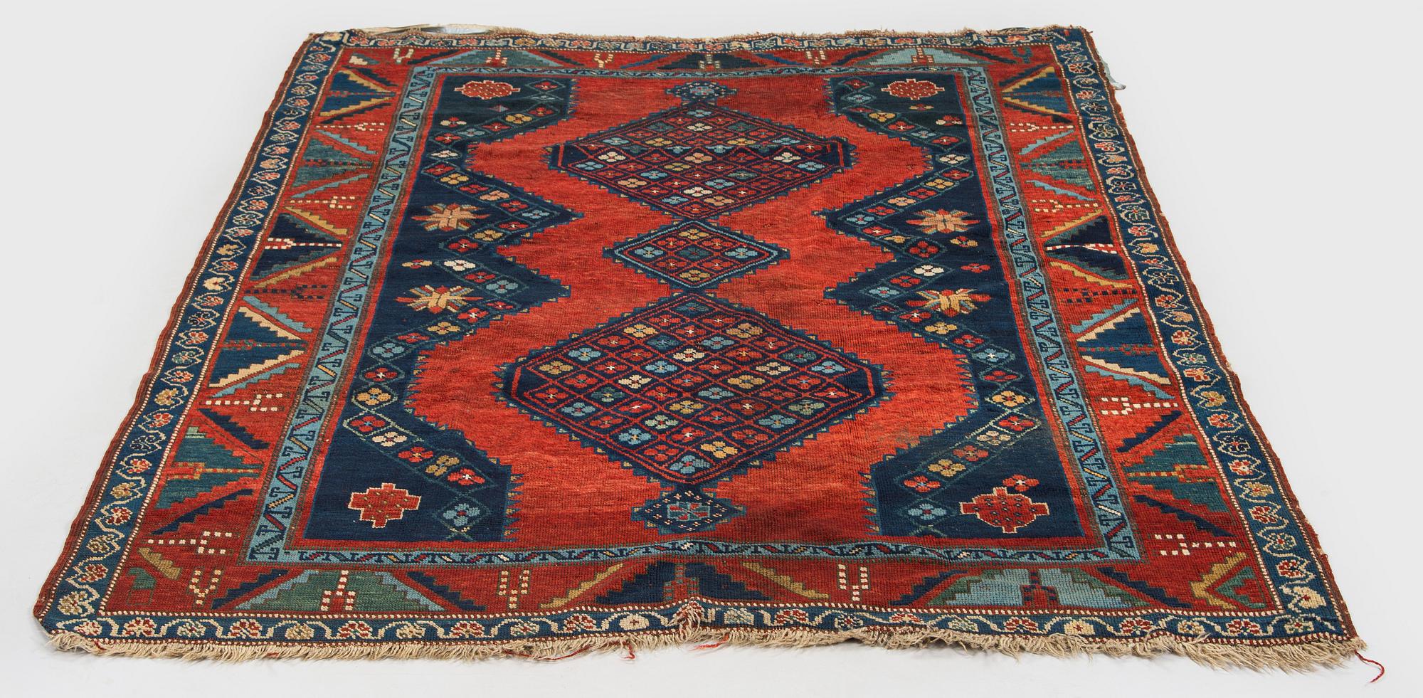 A kazak carpet, South Caucasus ca. 208 x 159 cm.