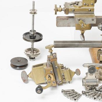 Watchmaker's equipment, Tools, Lathe, metal and wood "No Reserve".