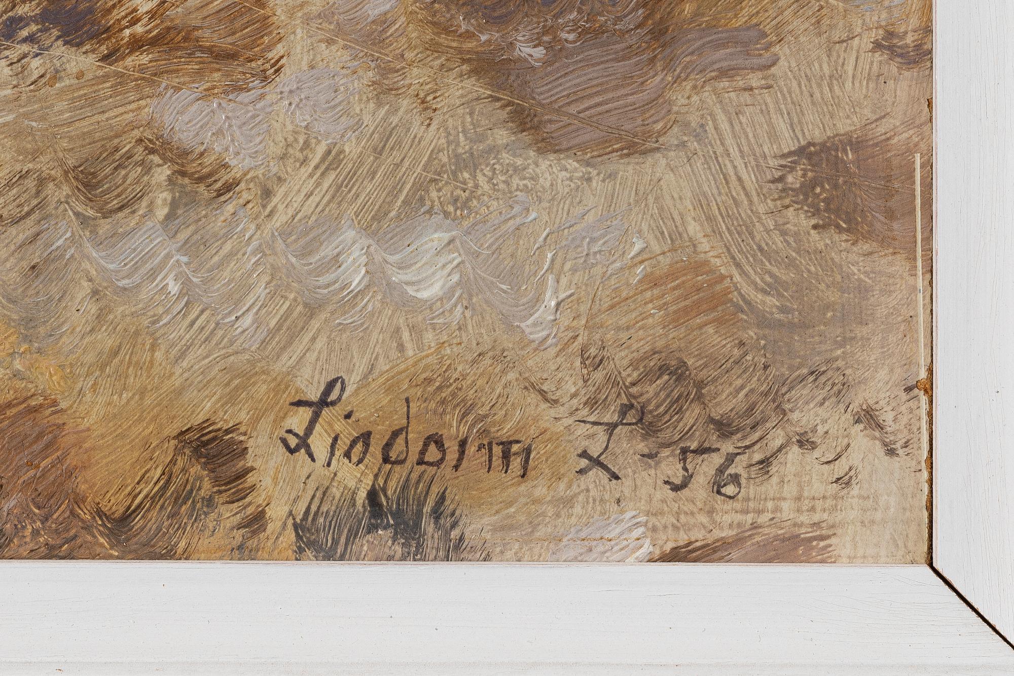 Lindorm Liljefors, "Fox in a spring winter landscape.".