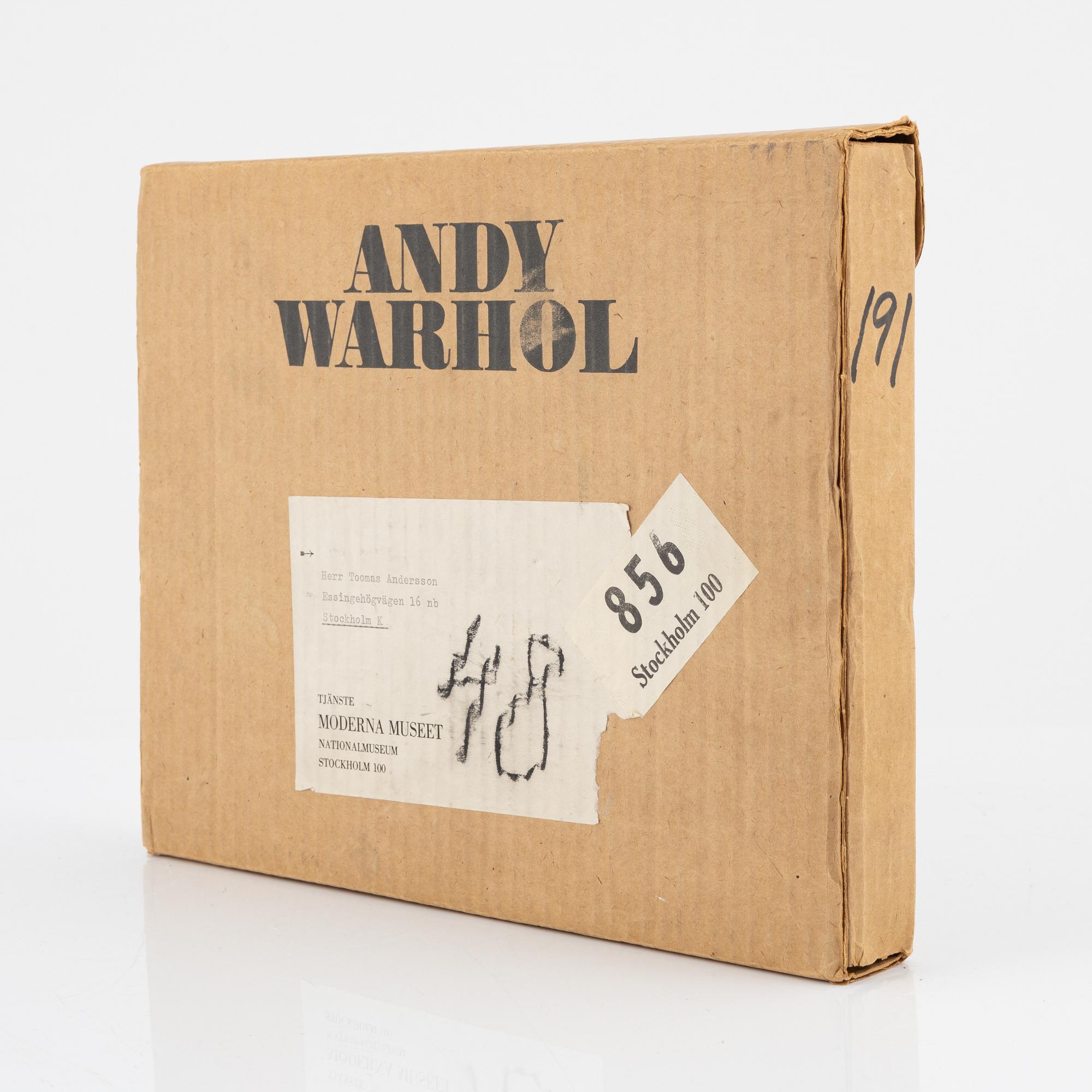 Exhibition catalogue, Andy Warhol, Moderna Museet, Stockholm 1968. With original box.