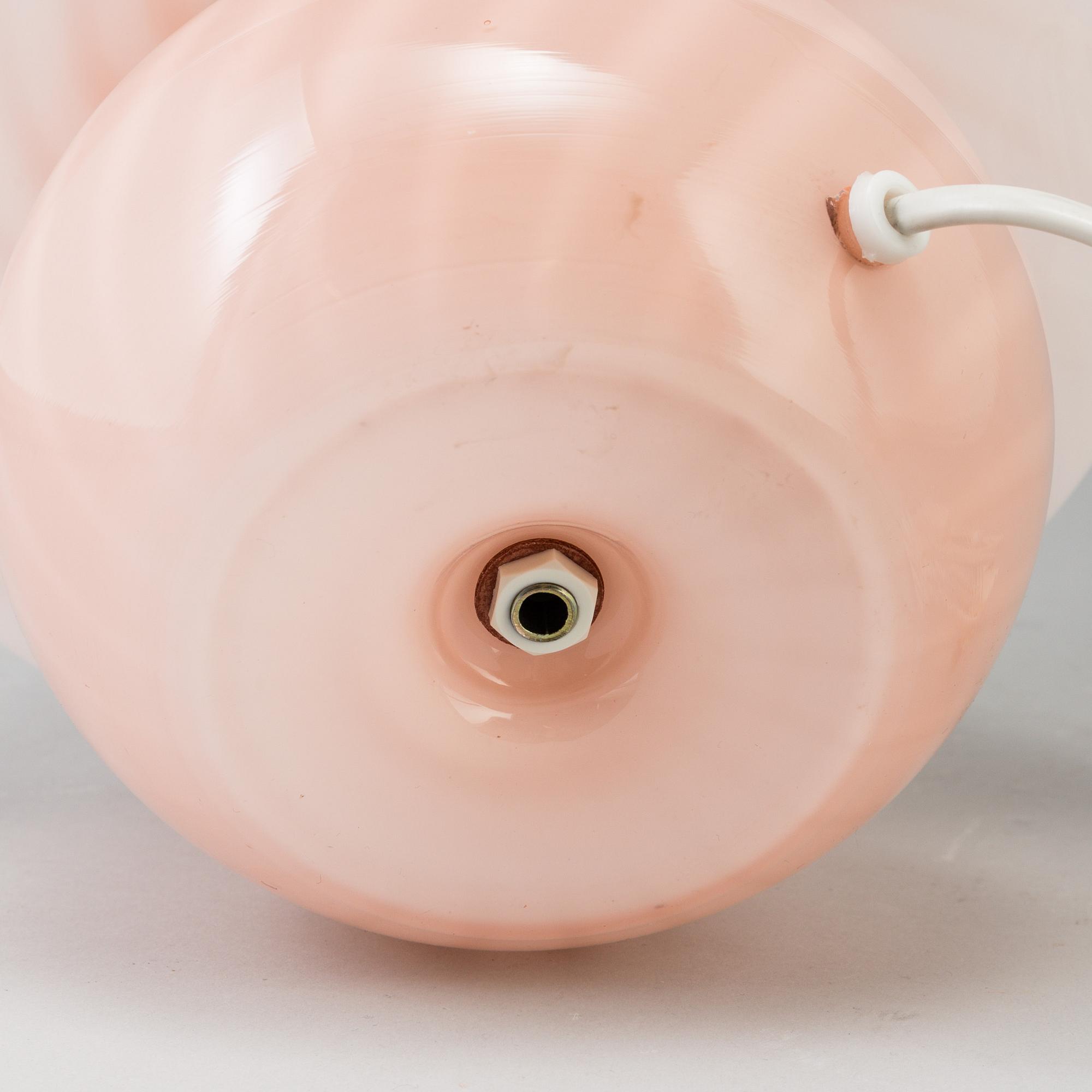 An Italian glass table light, probably Vetri, Murano.