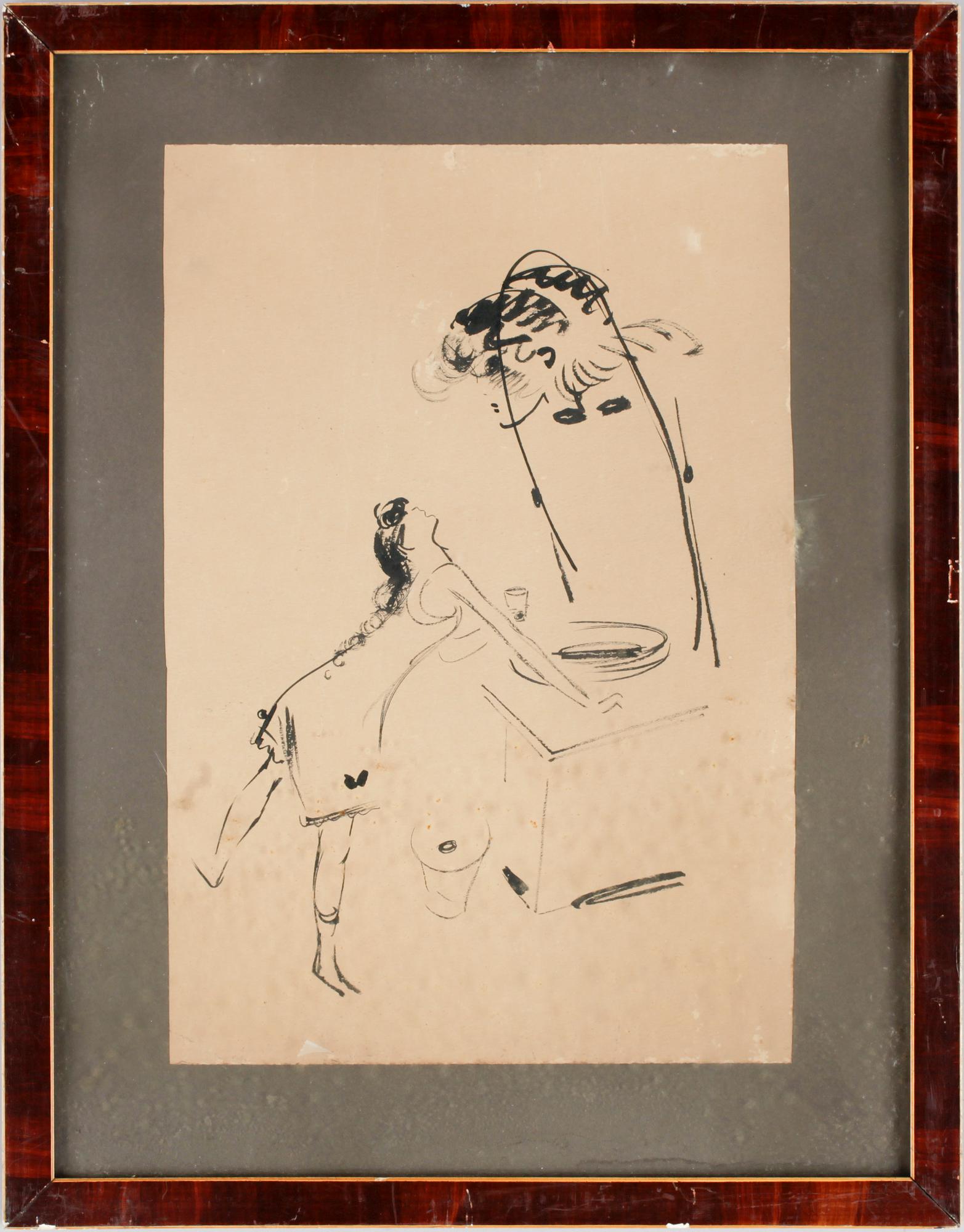 ADOLF HALLMAN, teckningar, 7 st.