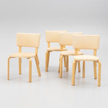Alvar Aalto, four model 63 chairs, Artek, late 20th century.