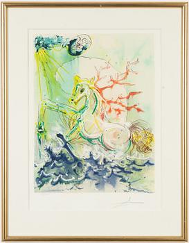 Salvador Dalí, färglitografi, signerad 10/250.