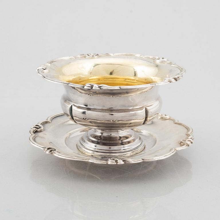 A Swedish silver sauce bowl, mark of Carl Olof Holm, Norrköping, 1856.