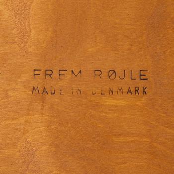 Hans Olsen, a dining table and four chairs, Frem Røjle, Denmark, 1950's.