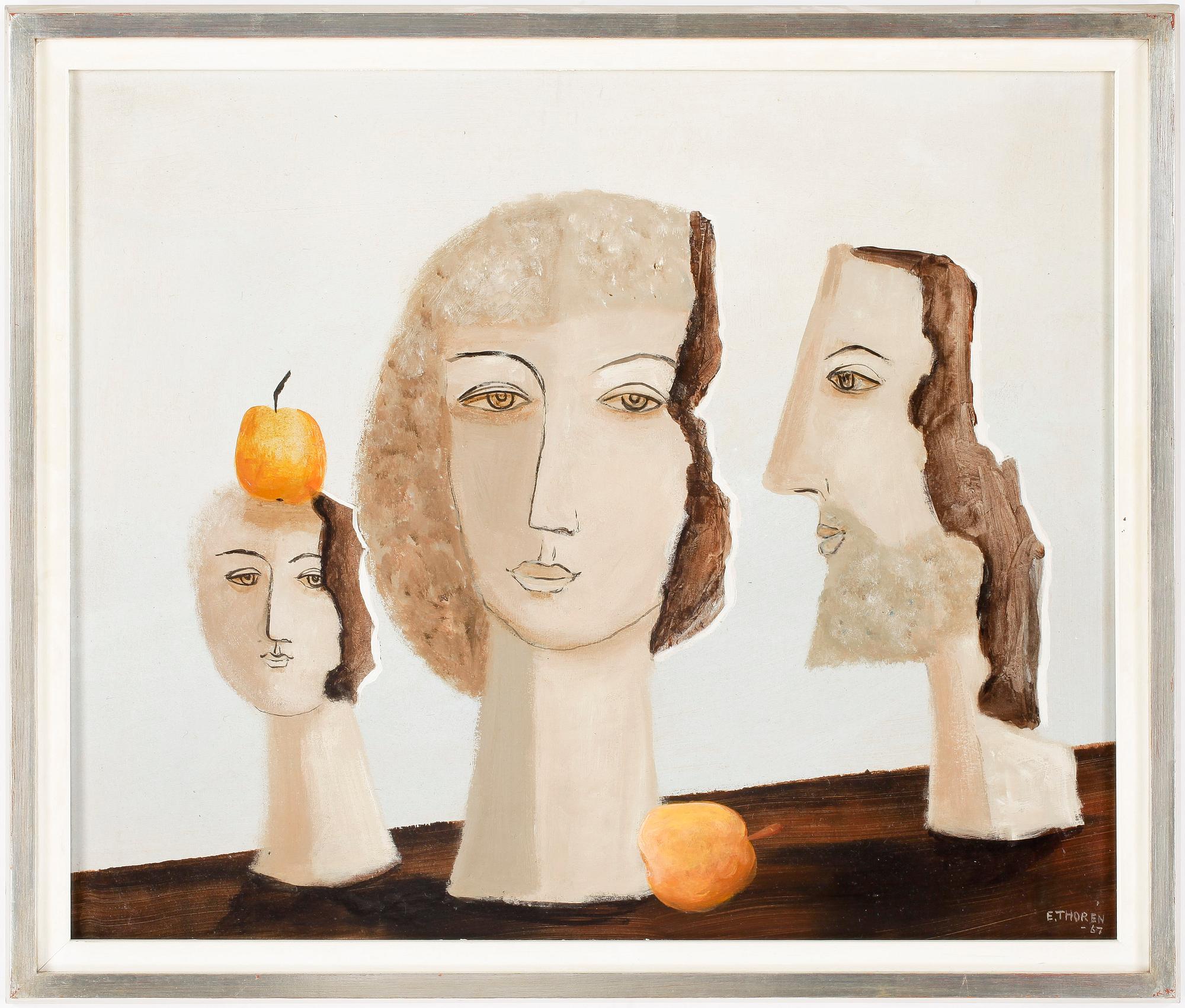 ESAIAS THORÉN, olja på pannå, signerad och daterad -67.