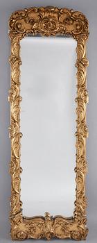 GOLVSPEGEL, nyrokoko, 1800-talets andra hälft.
