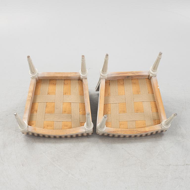 A pair of Gustavian chairs by M. Lundberg the Elder (master 1775-1812).