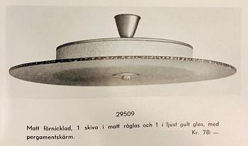 Erik Tidstrand, a ceiling lamp, model "29509", Nordiska Kompaniet 1930s.