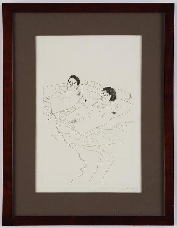 David Hockney, "In Despair", ur "Illustrations for Fourteen Poems from C.P. Cavafy".