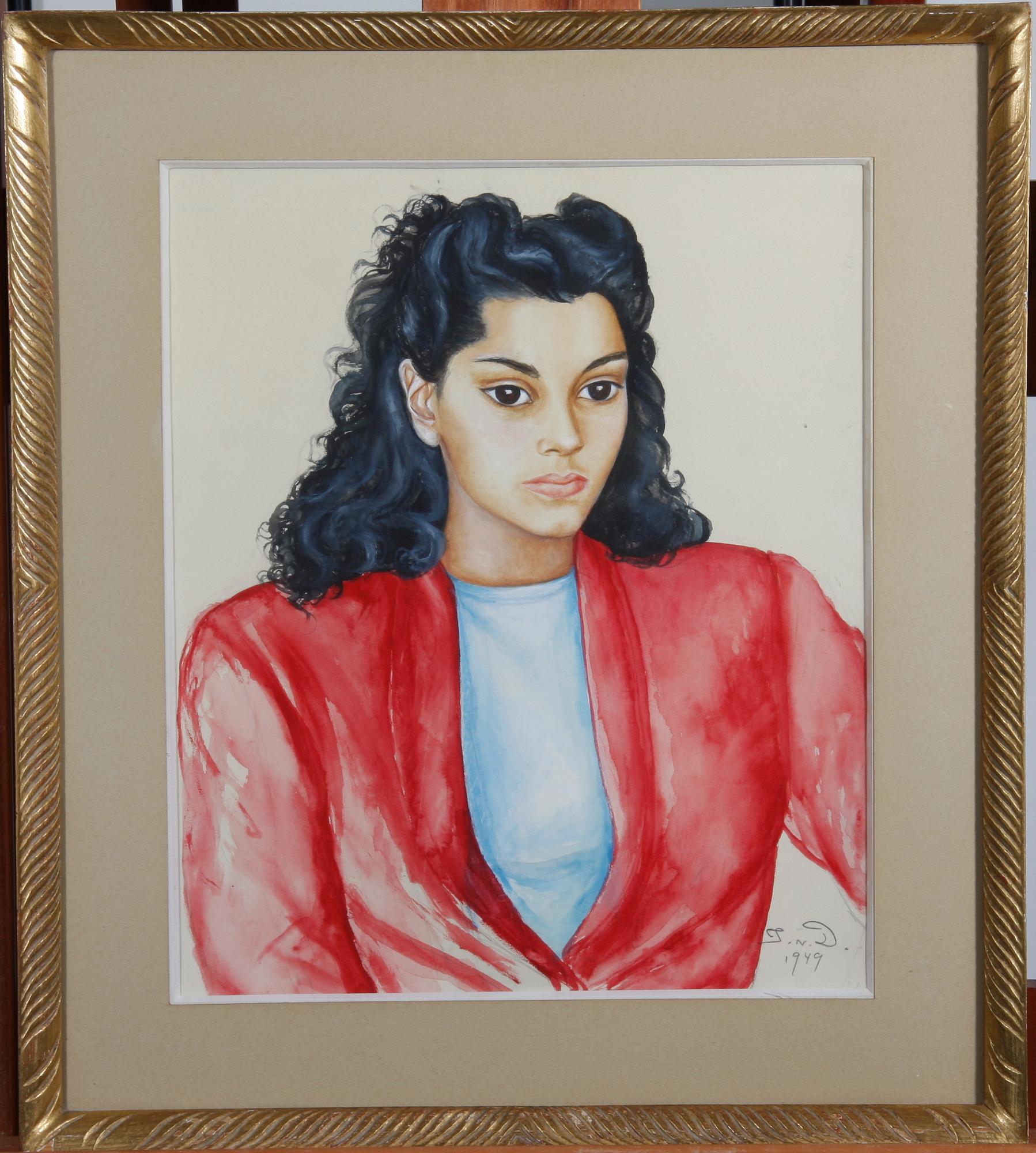VON DARDEL, INGRID. Gouache. Sign o dat 1949.