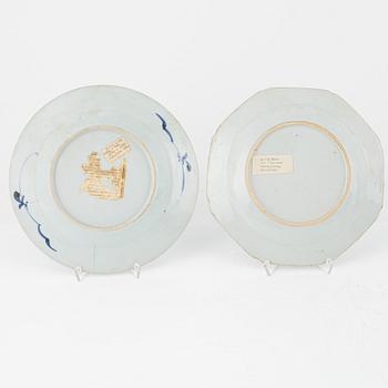 A group of Chinese Export porcelain, Qing dynasty, 18th Century and the jar with cover, late Qing dynasty.