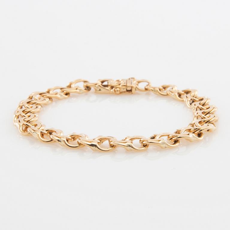 Armband Bismarck-länk av 18K guld.