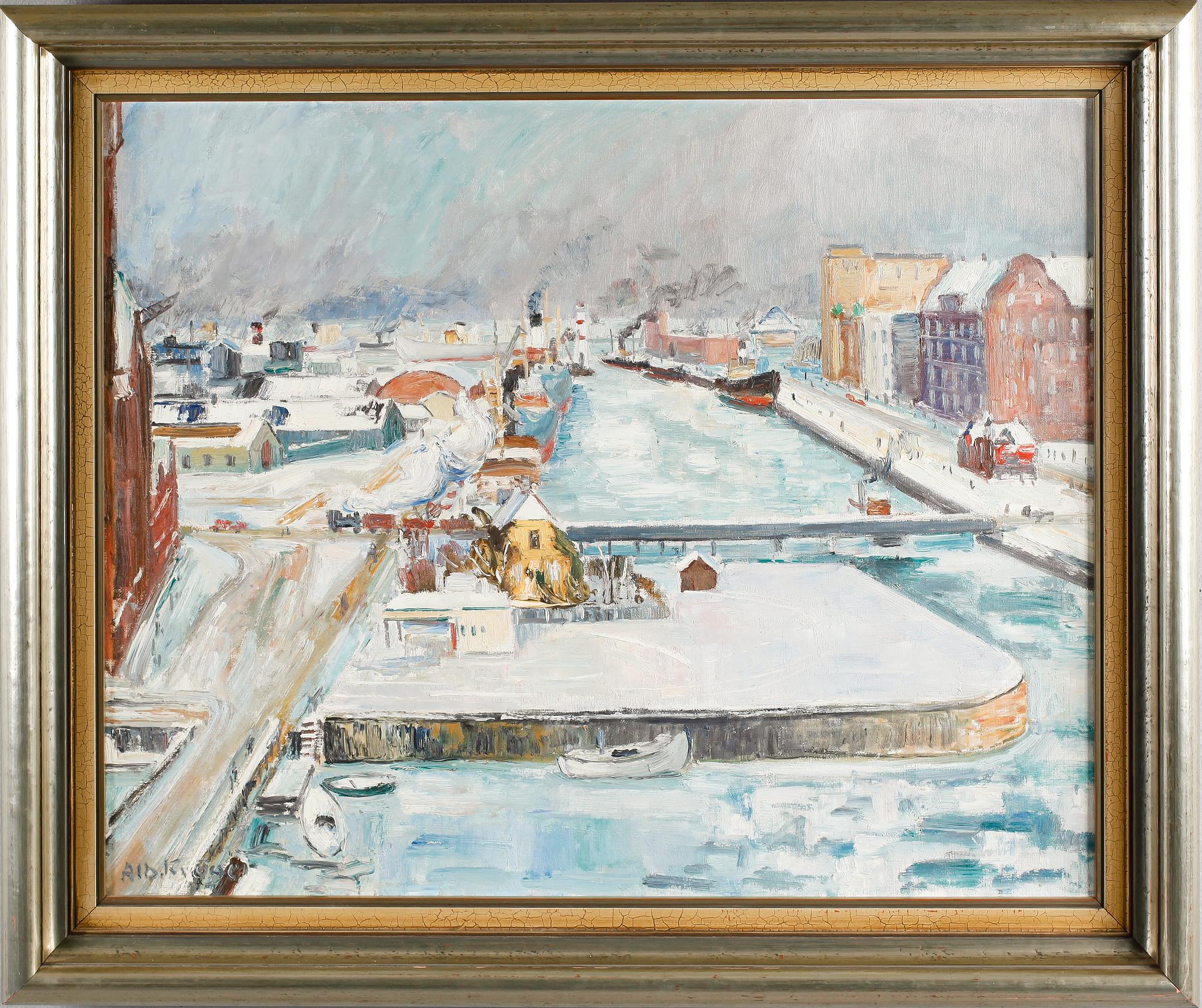 ALBERT KRÜGER, olja på duk, signerad.