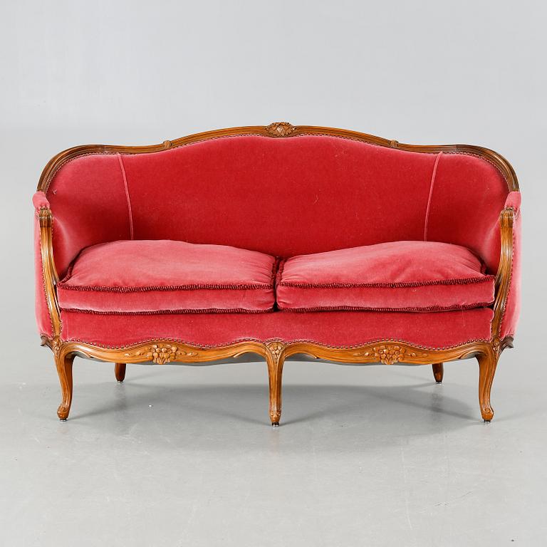 A sofa in the style of rococo by Lani, Malmö, second half of the 20th century.